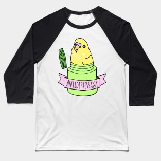 Antidepressant yellow Budgie Baseball T-Shirt